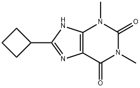 8-Cyclobutyl-3,7-dihydro-1,3-dimethyl-1H-purine-2,6-dione Structure