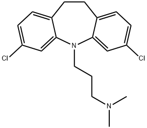 3,7-Dichloro-5-[3-(dimethylamino)propyl]-10,11-dihydro-5H-dibenz[b,f]azepine Structure