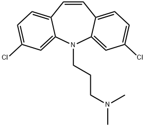 3,7-Dichloro-5-[3-(dimethylamino)propyl]-5H-dibenz[b,f]azepine Structure