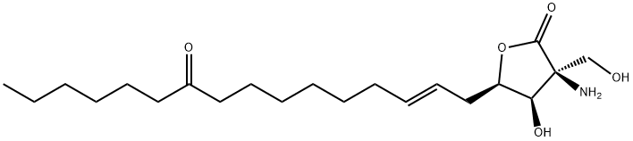 3-Amino-4,5-dihydro-4-hydroxy-3-(hydroxymethyl)-5-(10-oxo-2-hexadecenyl)-2(3H)-furanone 구조식 이미지