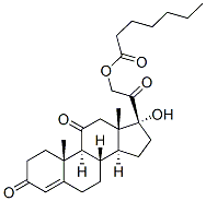 17,21-dihydroxypregn-4-ene-3,11,20-trione 21-heptanoate Structure