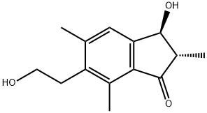 (2S,3S)-2,3-Dihydro-3-hydroxy-6-(2-hydroxyethyl)-2,5,7-trimethyl-1H-inden-1-one 구조식 이미지