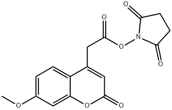 7-Methoxycoumarin-4-acetic Acid N-Succinimidyl Ester 구조식 이미지