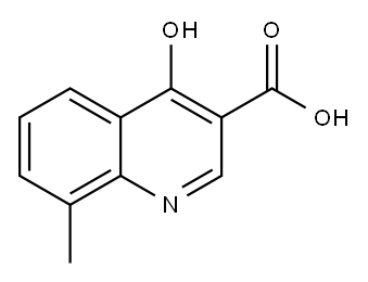4-HYDROXY-8-METHYLQUINOLINE-3-CARBOXYLIC ACID Structure