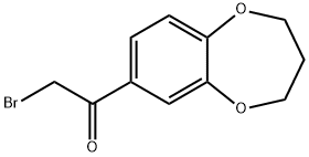 2-BROMO-1-(3,4-DIHYDRO-2H-1,5-BENZODIOXEPIN-7-YL)ETHAN-1-ONE 구조식 이미지