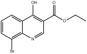 ETHYL 8-BROMO-4-HYDROXYQUINOLINE-3-CARBOXYLATE 구조식 이미지