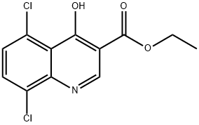 5,8-DICHLORO-4-HYDROXY-QUINOLINE-3-CARBOXYLIC ACID ETHYL ESTER 구조식 이미지