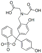 3-(4-Hydroxyphenyl)-3-[3-[N,N-bis(carboxymethyl)aminomethyl]-4-hydroxyphenyl]-3H-2,1-benzoxathiole 1,1-dioxide Structure