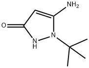 3H-Pyrazol-3-one, 5-amino-1-(1,1-dimethylethyl)-1,2-dihydro- (9CI) 구조식 이미지