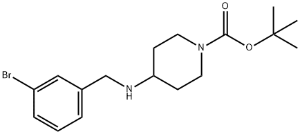 1-BOC-4-(3-BROMO-BENZYLAMINO)-PIPERIDINE Structure
