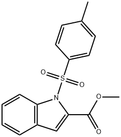 1H-Indole-2-carboxylic acid, 1-[(4-methylphenyl)sulfonyl]-, methyl ester 구조식 이미지