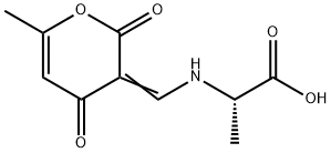 Alanine, N-[(6-methyl-2,4-dioxo-2H-pyran-3(4H)-ylidene)methyl]- (9CI) Structure