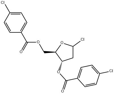 1-Chloro-3,5-di(4-chlorbenzoyl)-2-deoxy-D-ribose 구조식 이미지