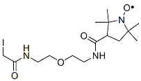 3-(2-(2-(2-IDOACETAMIDO)ETHOXY)ETHYLCARBAMOYL)-2,2,5,5-TETRA METHYL-1-PYRROLIDINYLOXY Structure