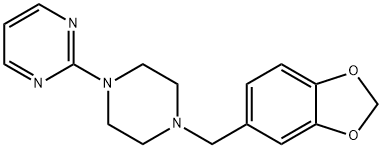 2-[4-(1,3-Benzodioxol-5-ylmethyl)piperazin-1-yl]pyrimidine 구조식 이미지