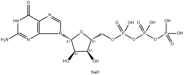 과노신-5'-트리인산염 트리나트륨 염 구조식 이미지