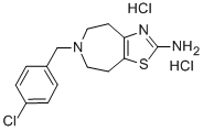 4H-THIAZOLO[4,5-D]AZEPIN-2-AMINE, 6-[(4-CHLOROPHENYL)METHYL]-5,6,7,8-TETRAHYDRO-, DIHYDROCHLORIDE 구조식 이미지