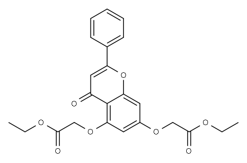 diethyl 2,2'-[(4-oxo-2-phenyl-4H-1-benzopyran-5,7-diyl)bis(oxy)]bisacetate 구조식 이미지
