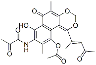 N-[10-Acetoxy-7-hydroxy-5,9-dimethyl-1-[(E)-1-methyl-3-oxo-1-butenyl]-6-oxo-6H-naphtho[2,1-d][1,3]dioxin-8-yl]-2-oxopropanamide Structure