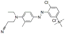 4-chloro-3-[[4-[(2-cyanoethyl)ethylamino]-m-tolyl]azo]-N,N,N-trimethylanilinium chloride Structure
