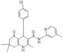 4-(4-chlorophenyl)-2,7,7-trimethyl-N-(4-methyl-2-pyridinyl)-5-oxo-1,4,5,6,7,8-hexahydro-3-quinolinecarboxamide Structure