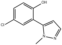 4-chloro-2-(1-Methyl-1H-pyrazol-5-yl)phenol Structure