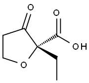 2-Furancarboxylicacid,2-ethyltetrahydro-3-oxo-,(2R)-(9CI) Structure