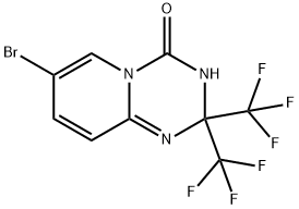 7-bromo-2,2-bis(trifluoromethyl)-2,3-dihydropyrido[
1,2-a][1,3,5]triazin-4(3H)-one Structure