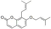 8-(3-Methyl-2-butenyl)-7-[(3-methyl-2-butenyl)oxy]-2H-1-benzopyran-2-one 구조식 이미지