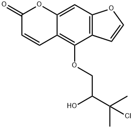 4-(3-Chloro-2-hydroxy-3-methylbutoxy)-7H-furo[3,2-g][1]benzopyran-7-one 구조식 이미지