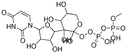 [5-(2,4-dioxopyrimidin-1-yl)-3,4-dihydroxy-oxolan-2-yl]methoxy-[hydroxy-(3,4,5-trihydroxyoxan-2-yl)oxy-phosphoryl]oxy-phosphinic acid Structure