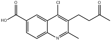 4-CHLORO-2-METHYL-3-(3-OXO-BUTYL)-QUINOLINE-6-CARBOXYLIC ACID Structure