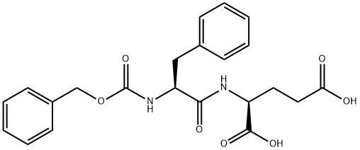 N-[N-[(페닐메톡시)카르보닐]-L-페닐알라닐]-L-글루탐산 구조식 이미지