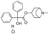 exo-8-methyl-8-azabicyclo[3.2.1]oct-3-yl diphenylglycolate hydrochloride Structure