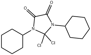 4,5-Imidazolidinedione, 2,2-dichloro-1,3-dicyclohexyl- 구조식 이미지