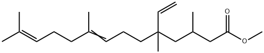 5-Ethenyl-3,5,9,13-tetramethyl-8,12-tetradecadienoic acid methyl ester Structure