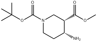 1-tert-butyl 3-Methyl (3S,4R)-4-aMinopiperidine-1,3-dicarboxylate 구조식 이미지