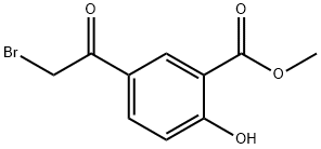 Benzoic acid, 5-(2-broMoacetyl)-2-hydroxy-, Methyl ester Structure
