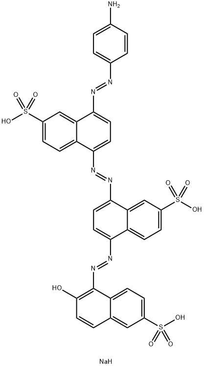 trisodium 8-[[4-[(4-aminophenyl)azo]-6-sulphonatonaphthyl]azo]-5-[(2-hydroxy-6-sulphonatonaphthyl)azo]naphthalene-2-sulphonate  구조식 이미지