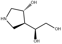 1,2-Ethanediol,1-[(3S,4R)-4-hydroxy-3-pyrrolidinyl]-,(1S)-(9CI) 구조식 이미지