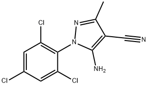 5-AMINO-3-METHYL-1-(2,4,6-TRICHLORO-PHENYL)-1H-PYRAZOLE-4-CARBONITRILE 구조식 이미지