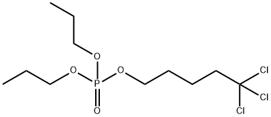 Phosphoric acid dipropyl 5,5,5-trichloropentyl ester Structure