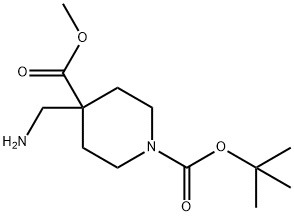 METHYL 4-AMINOMETHYL-1-BOC-PIPERIDINE-4-CARBOXYLATE
 Structure