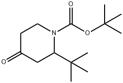 1-BOC-2-TERT-BUTYL-PIPERIDIN-4-ONE 구조식 이미지