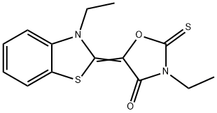 3-Ethyl-5-[3-ethyl-2(3H)-benzothiazolylidene]-2-thioxo-4-oxazolidinone Structure