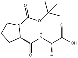 1-Boc-L-prolyl-L-alanine Structure