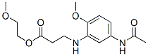 2-메톡시에틸N-[5-(아세틸아미노)-2-메톡시페닐]-베타-알라니네이트 구조식 이미지