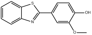 2-(4-하이드록시-3-메톡시페닐)벤조티아졸 구조식 이미지