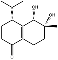 1(2H)-Naphthalenone, 3,4,5,6,7,8-hexahydro-5,6-dihydroxy-6-methyl-4-(1-methylethyl)-, (4R,5S,6R)- Structure