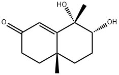 2(3H)-Naphthalenone, 4,4a,5,6,7,8-hexahydro-7,8-dihydroxy-4a,8-dimethyl-, (4aR,7R,8S)- (9CI) 구조식 이미지